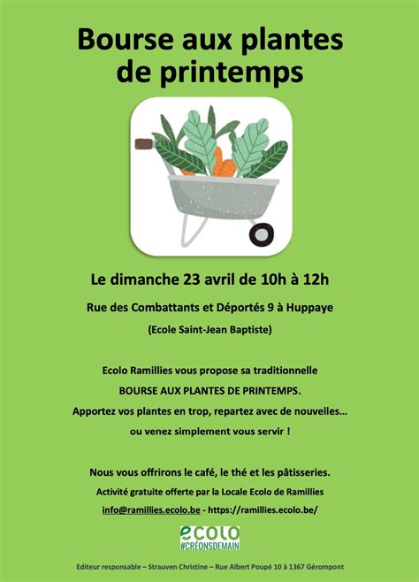 Bourse Aux Plantes Printemps Ecolo Ramillies