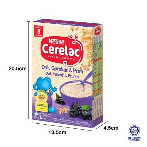 NESTLE CERELAC Oats Wheat Prunes Infant Cereal Box Pack 250g