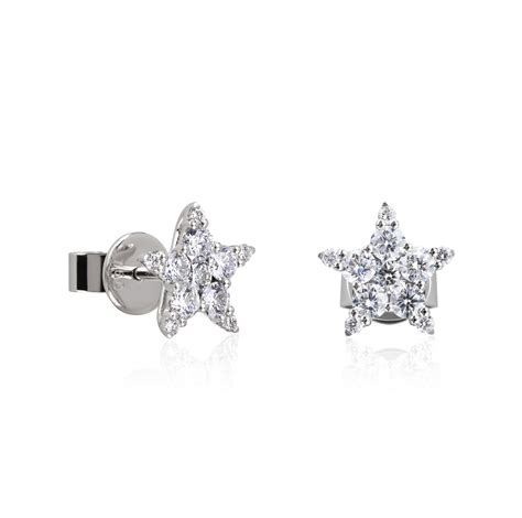 Diamond Cluster Star Stud Earrings Holloway Diamonds