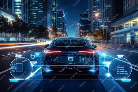 Premium Ai Image Modern Smart Car Technology Intelligent System Using