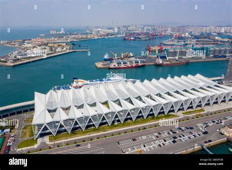 An Aerial View Of Qingdao Cruise Terminal Qingdao City East Chinas