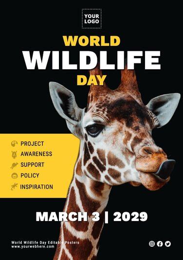 Free World Wildlife Day Poster Templates