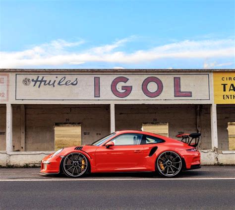 Dr Knauf Slammed Altered Porsche 991 GT3 RS MK1 Lava Red 2023 Hosted At