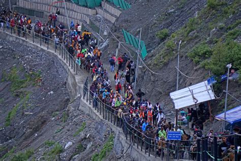 Amarnath Yatra Rd Batch Of Pilgrims Leaves From Jammu Base Camp