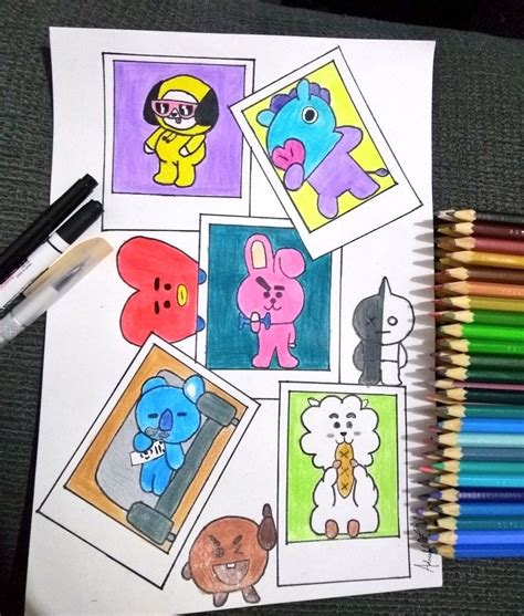 Fanart BT21 #draw #BT21 | Cute easy drawings, Etsy art prints, Cartoon wall painting