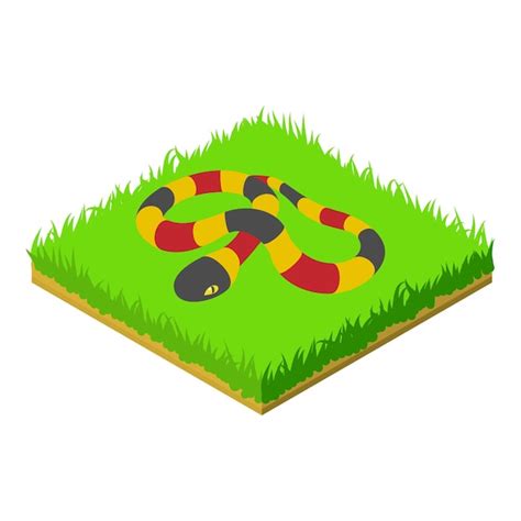 Premium Vector Coral Snake Icon Isometric Illustration Of Coral Snake