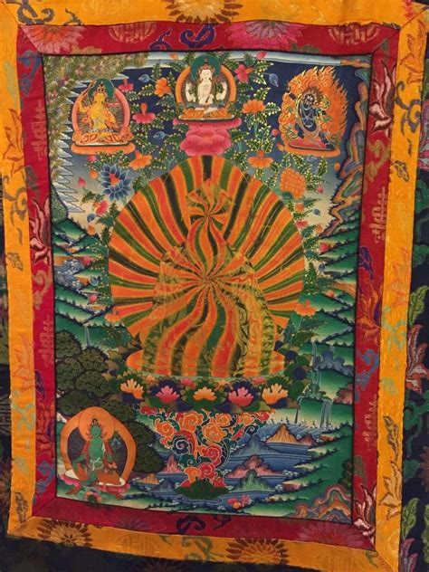 Tibetan Buddhist Thangka Rainbow Body Of Padmasambhava Guru Rinpoche