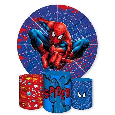 Painel Capas De Cilindro Estampa Homem Aranha Peter Painel Festivo