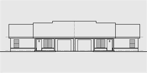 Plan D 612 One Story Duplex Design Plans Bruinier And Associates