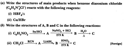 Important Questions For Cbse Class 12 Chemistry Organic Compounds Containing Nitrogen Amines