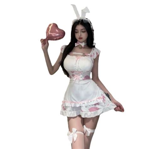 Women Sexy Lingerie Set Lace Dress Costume Cosplay Maid Cow Bunny Uniform Suit EBay
