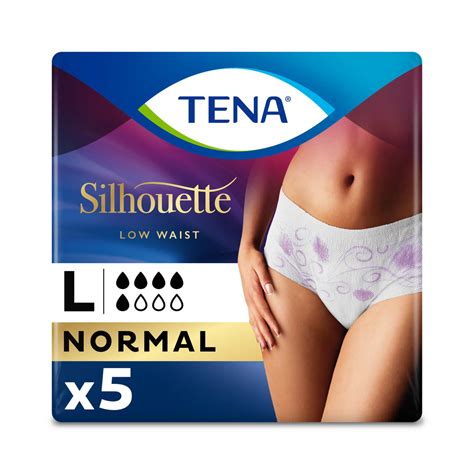 Tena Silhouette Low Waist Incontinence Underwear White X6 Vyne