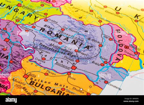 Europe, map of Romania Stock Photo - Alamy