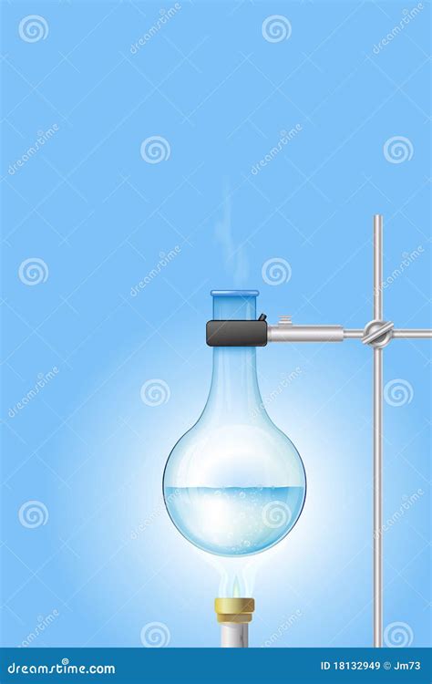 Laboratory Burner And Flask Stock Illustration Illustration Of