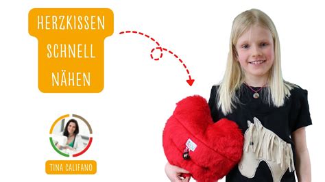 In 20 min Herzkissen nähen leichte Anleitung für Kinder YouTube