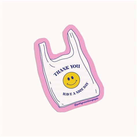 Thank You Bag Sticker Shop Ravel