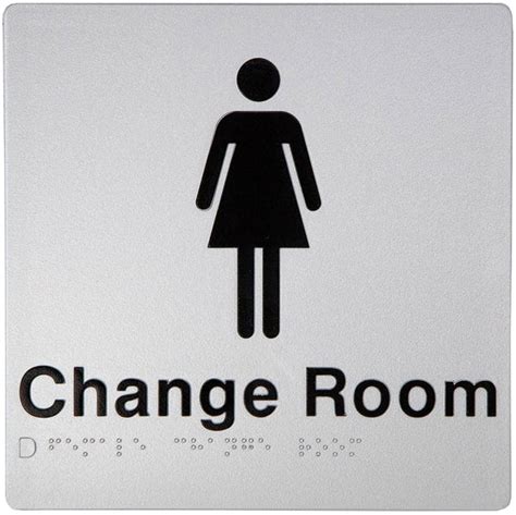 Braille And Tactile Female Change Room Sign Bractile Signs