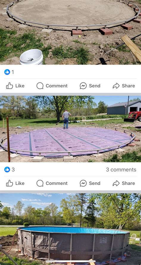 Pink Foam Insulation Boards Under Above Ground Pool With Gorilla Tape At The Seams In 2024