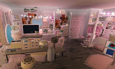 Cute Bloxburg Pink Bedroom Roblox Sanrio Coquette Room In