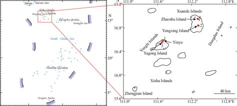 Map Of Studying Sites In The Xisha Islands Map Review No Gs20191671