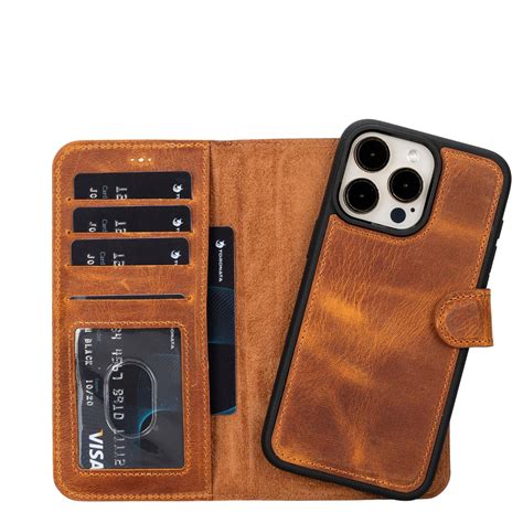 iPhone 15 Pro Max Wallet Case, Full-Grain Leather - TORONATA