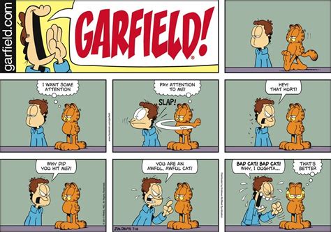 Garfield Comic Strip With The Caption Garfield Is Talking To His Friend