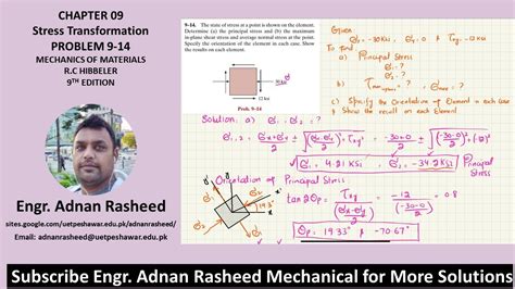 Stress Transformation Mechanics Of Material Rc Hibbeler Youtube