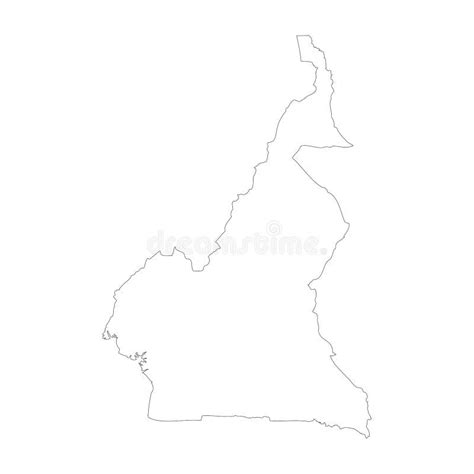 Cameroon Vector Country Map Outline Stock Vector Illustration Of