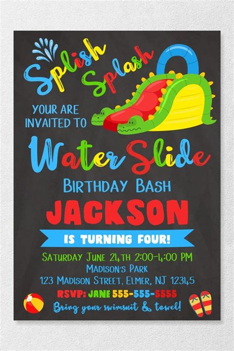 Birthday Invitation Personalized With Your Party Information A Ready