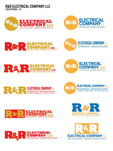 Electrician Logo Sheet Jason Josef Buchanan Freelance Designer