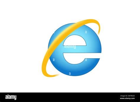 Internet Explorer Logo White Background Stock Photo Alamy