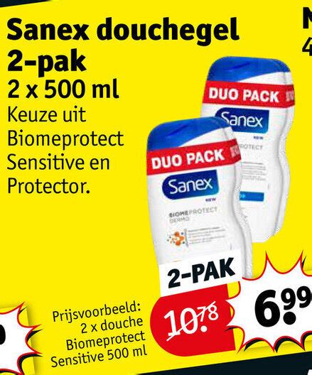 Sanex Douchegel 2 Pak 2x500ml Promotie Bij Kruidvat