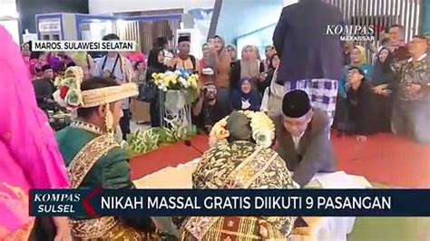 Nikah Massal Gratis Diikuti Pasangan Di Maros Video Dailymotion