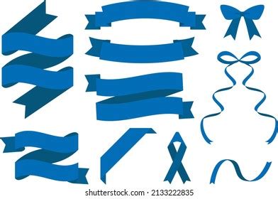 Blue Ribbon Vector Image Banner Set Stock Vector (Royalty Free ...