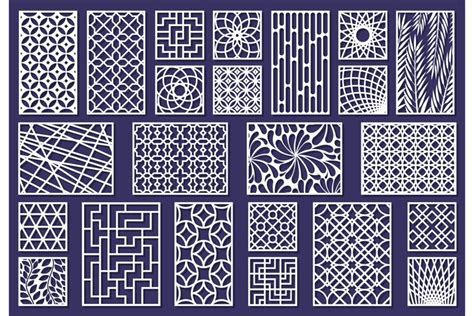 Laser cut template patterns, paper art or metal cutting pane