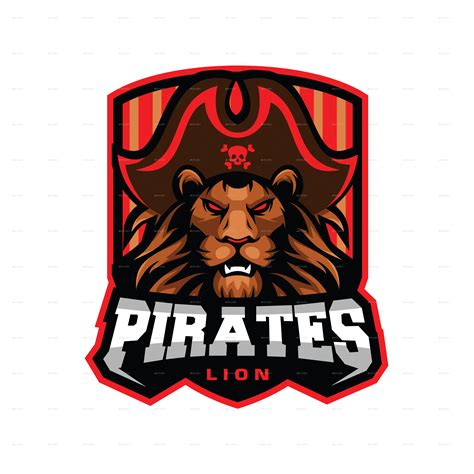 Lion Pirates Esport Mascot Design Vectors Graphicriver