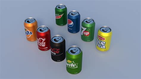 Soda Cans Pbr 3d Model Cgtrader