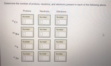 Solved Determine The Number Of Protons Neutrons And