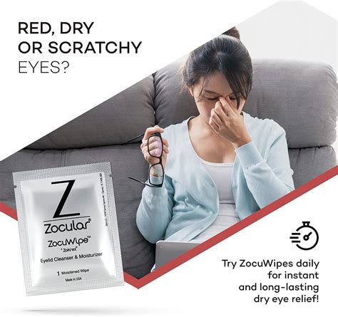 Zocuwipe Eyelid Wipes With Okra Complex Eyelid Cleanser And Moisturizer Pads For Irritated Dry