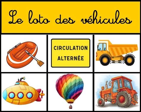 LES TRANSPORTS LES VEHICULES LE LOTO 3 Le loto Loto Véhicules