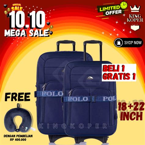 Jual Koper Set 18 22 Inch Polo Ukuran Bagasi Ukuran Cabin Koper Fiber