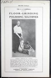 The J A Campbell Patented Floor Grinding And Polishing Machines