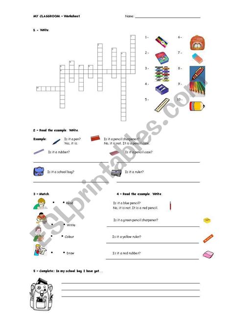 My Classroom Esl Worksheet By Veracarlos