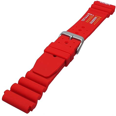 Nd Limits Silicone Rubber Divers Watch Strap Red 18mm 20mm 22mm 24mm Ebay