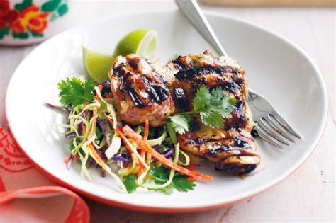 Honey Lemon Chicken With Pineapple Slaw Recipe Au