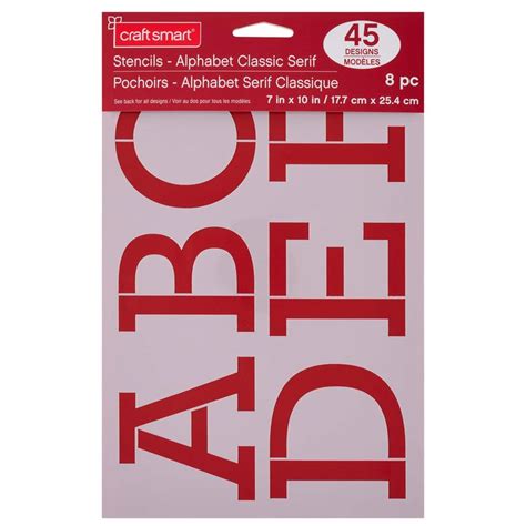 3" Classic Serif Alphabet Stencils by Craft Smart® in 2022 | Alphabet ...