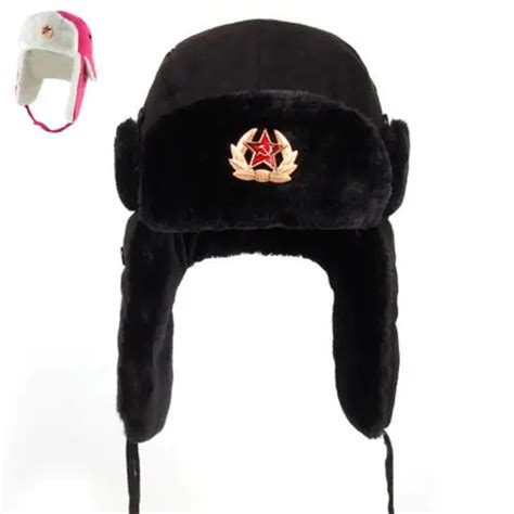 Фирменная новинка, Женская Мужская русская зимняя значок шапка, ушанка ...