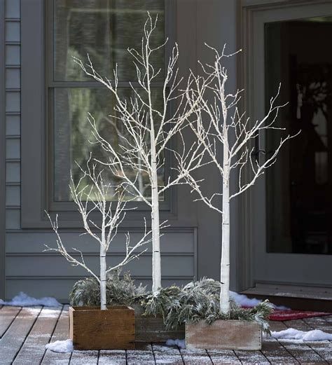 Indoor Outdoor Birch Tree With Micro Lights Birch Tree Decor Christmas