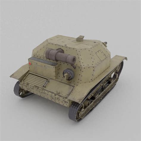 3d Model Tks Tankette 37mm Vr Ar Low Poly Cgtrader