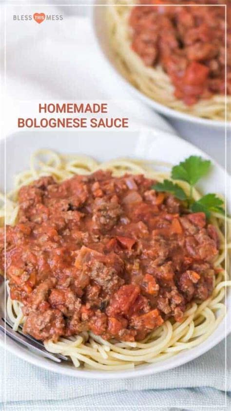 Easy Homemade Bolognese Sauce Recipe Bless This Mess